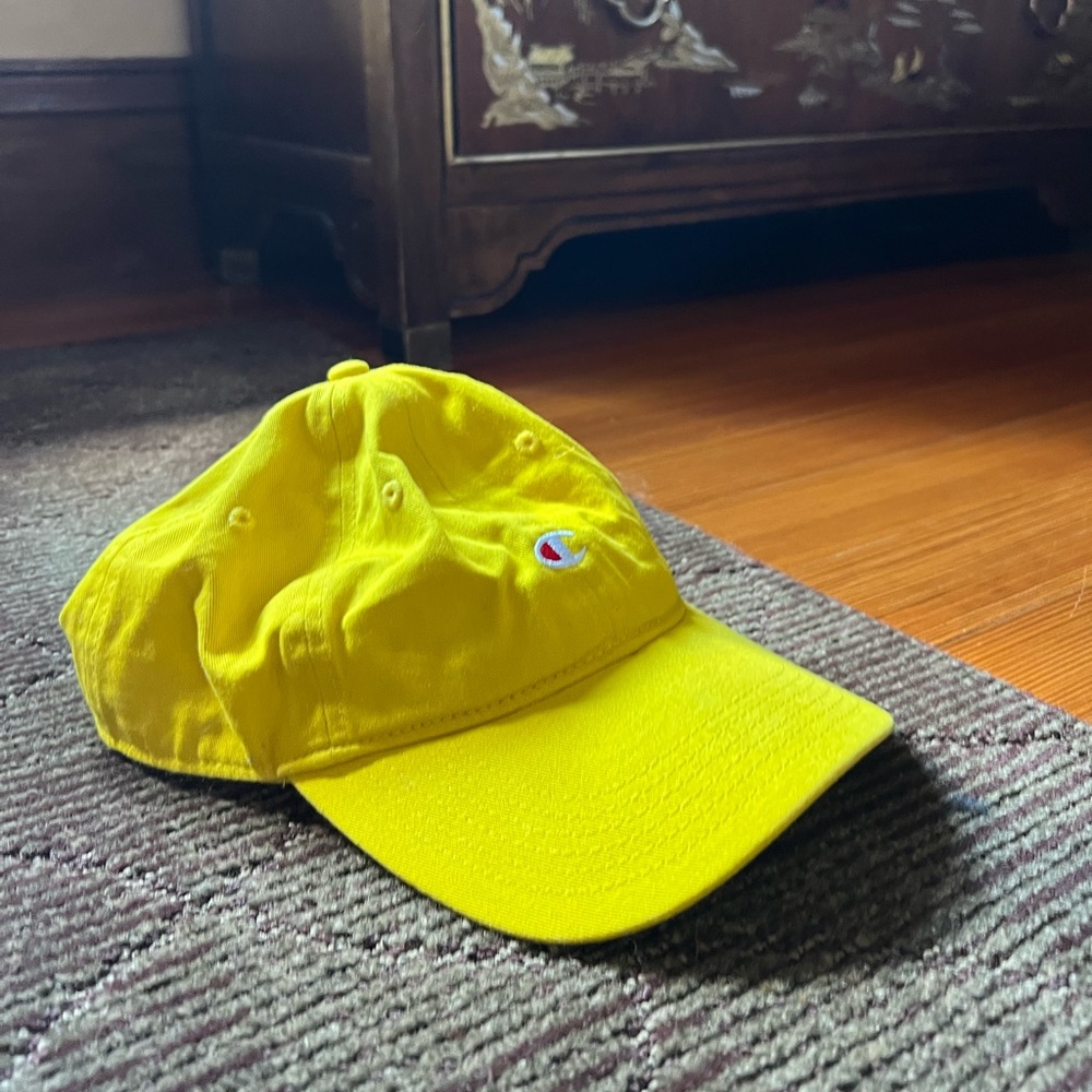 Yellow Champion Baseball hat
